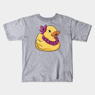 Cute Hawaiian Luau Rubber Ducky Kids T-Shirt